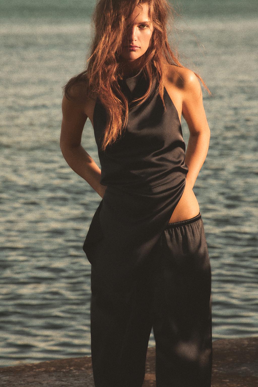 АТЛАСНЫЕ БРЮКИ НА ШНУРКЕ