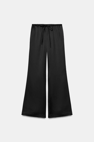 Атласные брюки на шнурке- Заказать в России