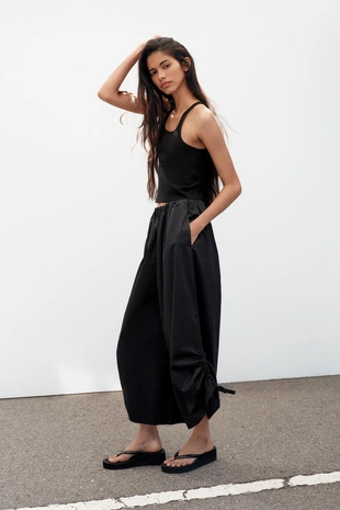 Брюки-кюлоты с регулируемыми манжетами- Заказать в России