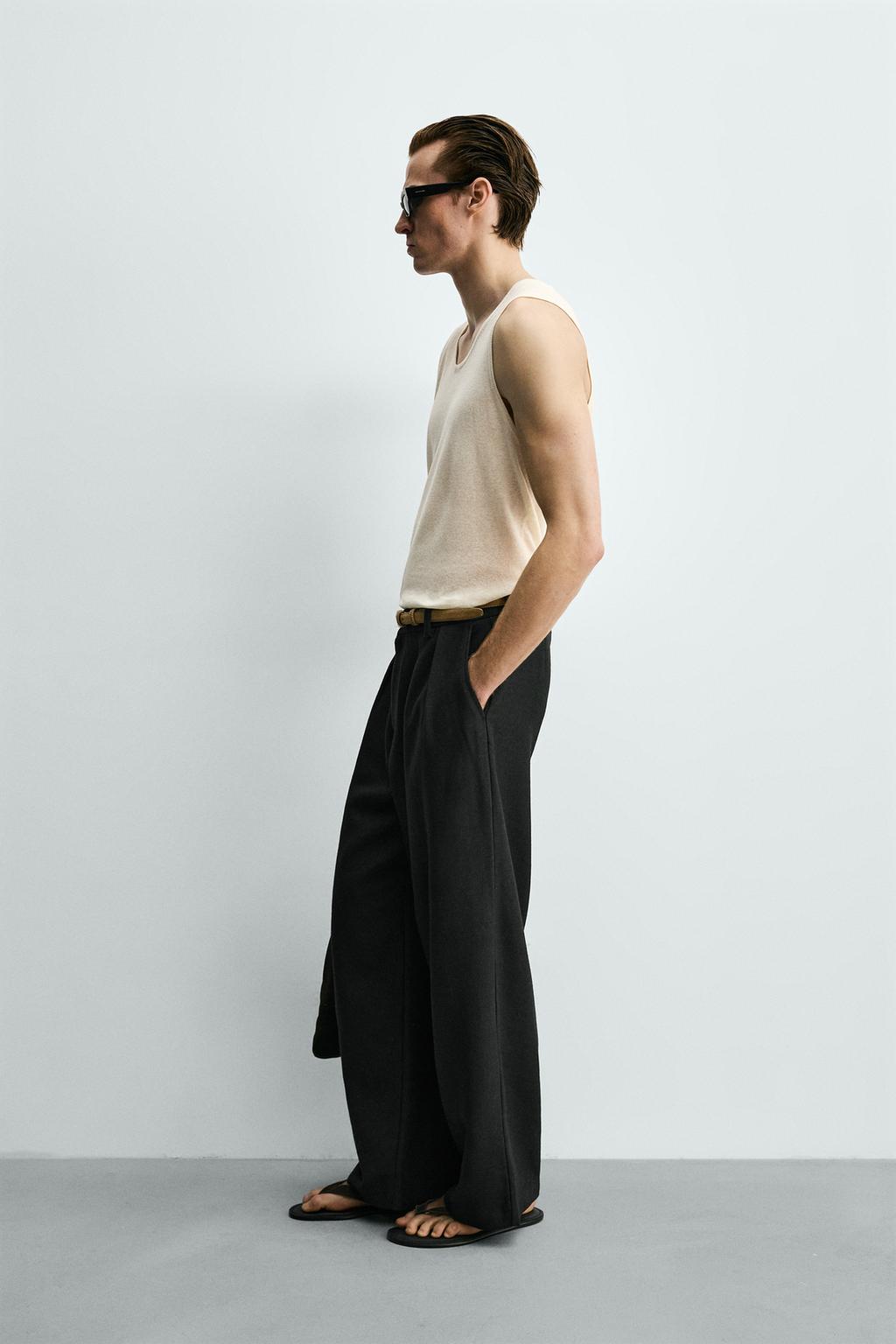 ТРИКОТАЖНЫЙ ТОП ИЗ ЛЬНА И ХЛОПКА