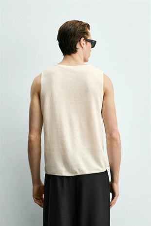 Трикотажный топ из льна и хлопка- Заказать в России