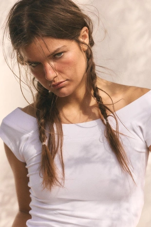 Топ с вырезом «лодочка»- Заказать в России