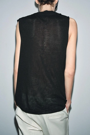 Трикотажный топ на запахе- Заказать в России