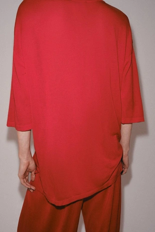 Трикотажный топ оверсайз- Заказать в России