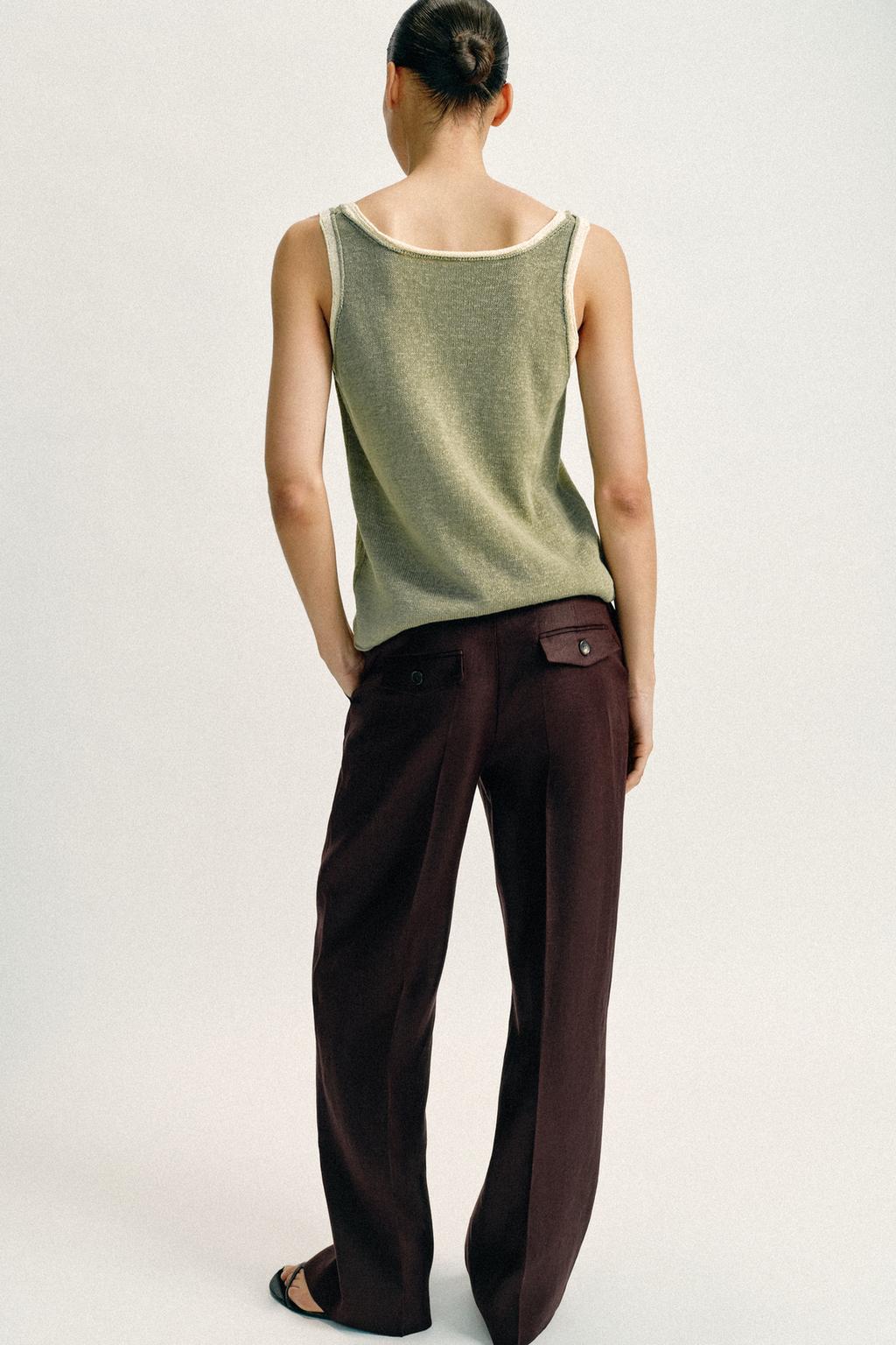 КОМБИНИРОВАННЫЙ ТРИКОТАЖНЫЙ ТОП