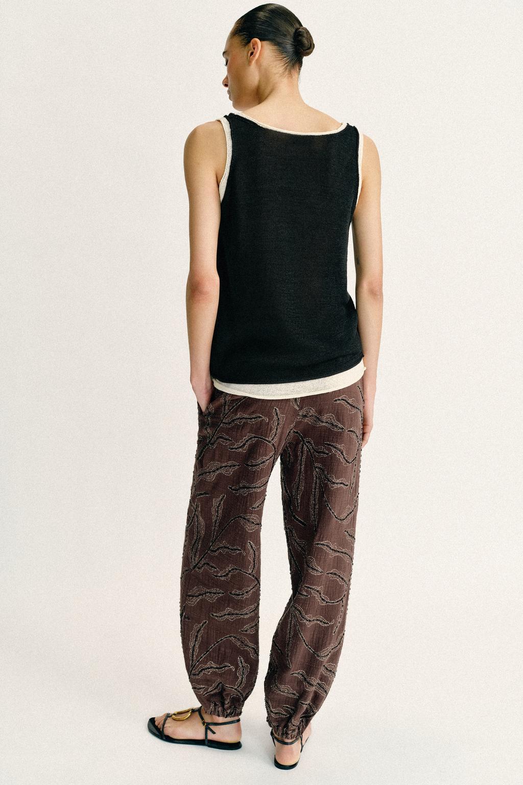 КОМБИНИРОВАННЫЙ ТРИКОТАЖНЫЙ ТОП