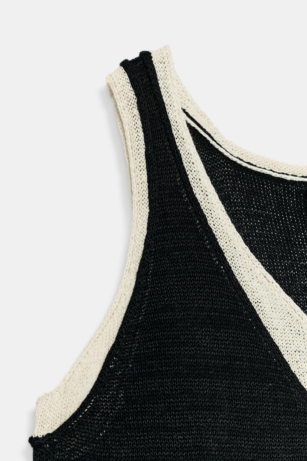 КОМБИНИРОВАННЫЙ ТРИКОТАЖНЫЙ ТОП