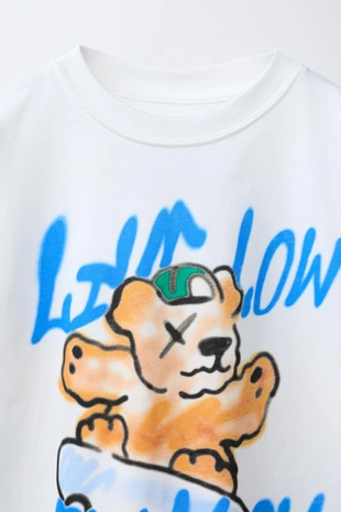 Футболка с принтом «медведь»- Заказать в России