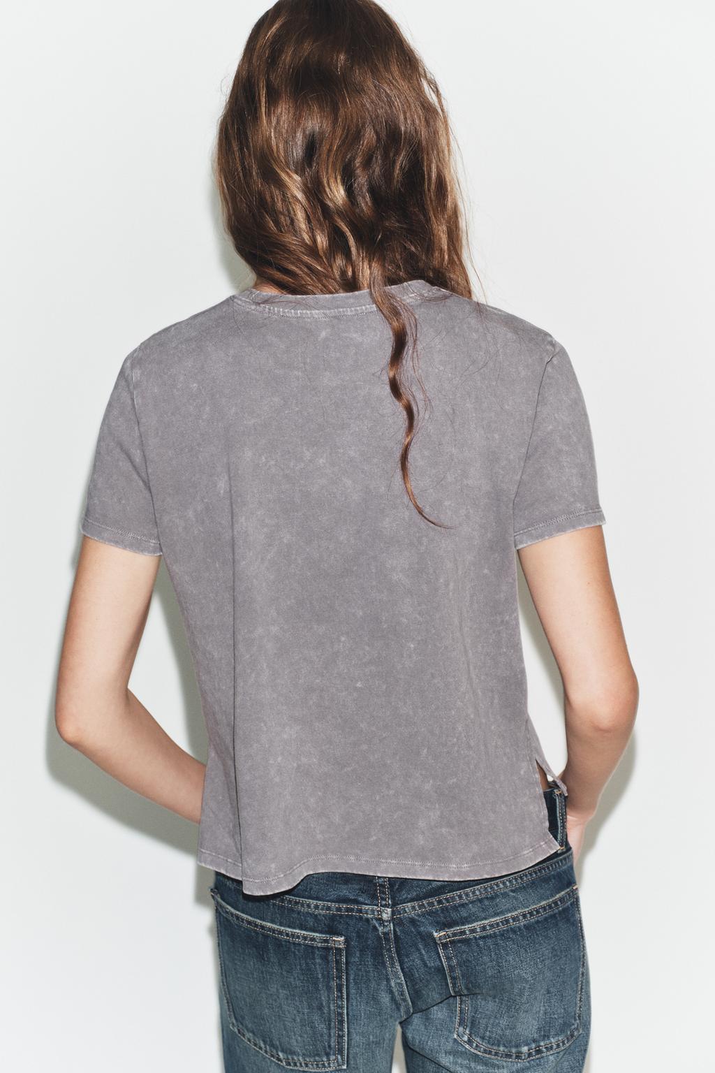 ФУТБОЛКА В СТИЛЕ РУСТИК С КОРОТКИМИ РУКАВАМИ