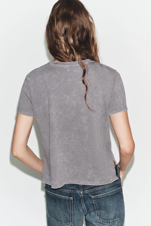 Футболка в стиле рустик с короткими рукавами