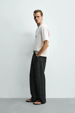 Футболка свободного кроя с комбинированной вышивкой- Заказать в России