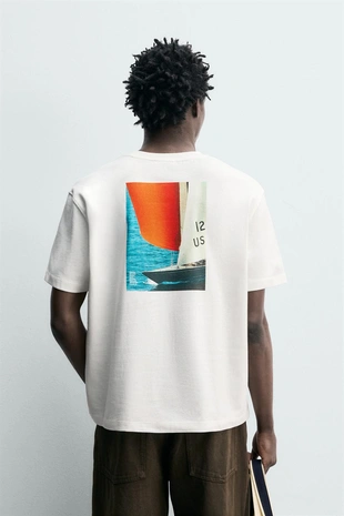 Футболка с комбинированной вышивкой- Заказать в России