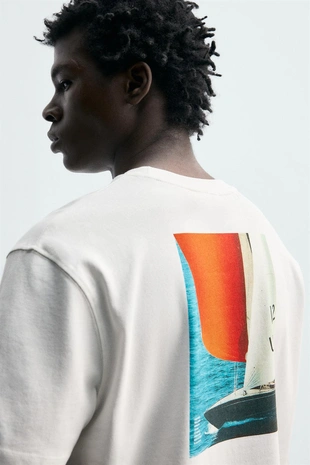 Футболка с комбинированной вышивкой- Заказать в России