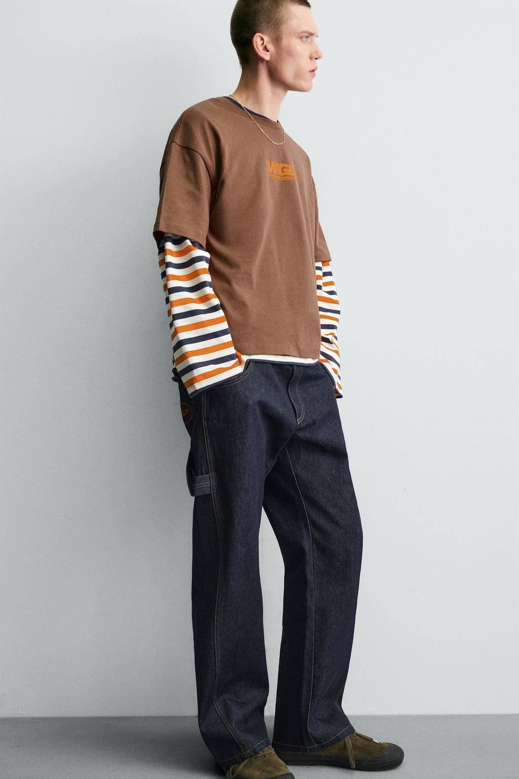 ФУТБОЛКА С КОНТРАСТНЫМ ПРИНТОМ