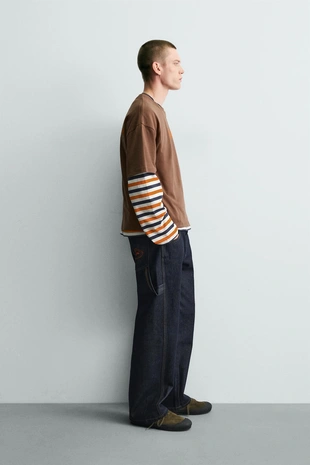 Футболка с контрастным принтом