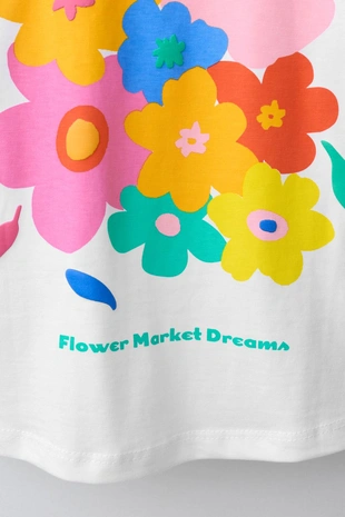 Футболка с цветочным принтом- Заказать в России