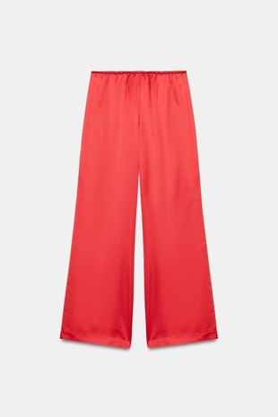 Атласные брюки на шнурке- Заказать в России