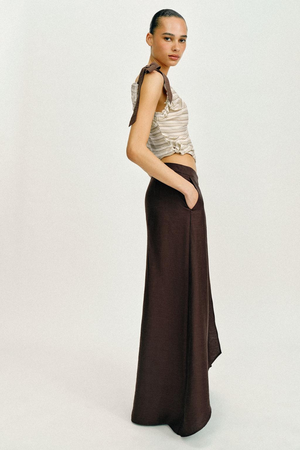 ШИРОКИЕ БРЮКИ ИЗ ЛЬНА