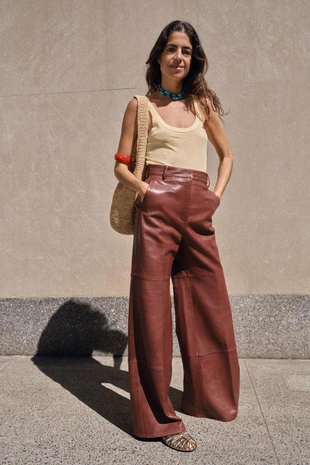 Замшевые широкие брюки лимитированной коллекции zw- Заказать в России