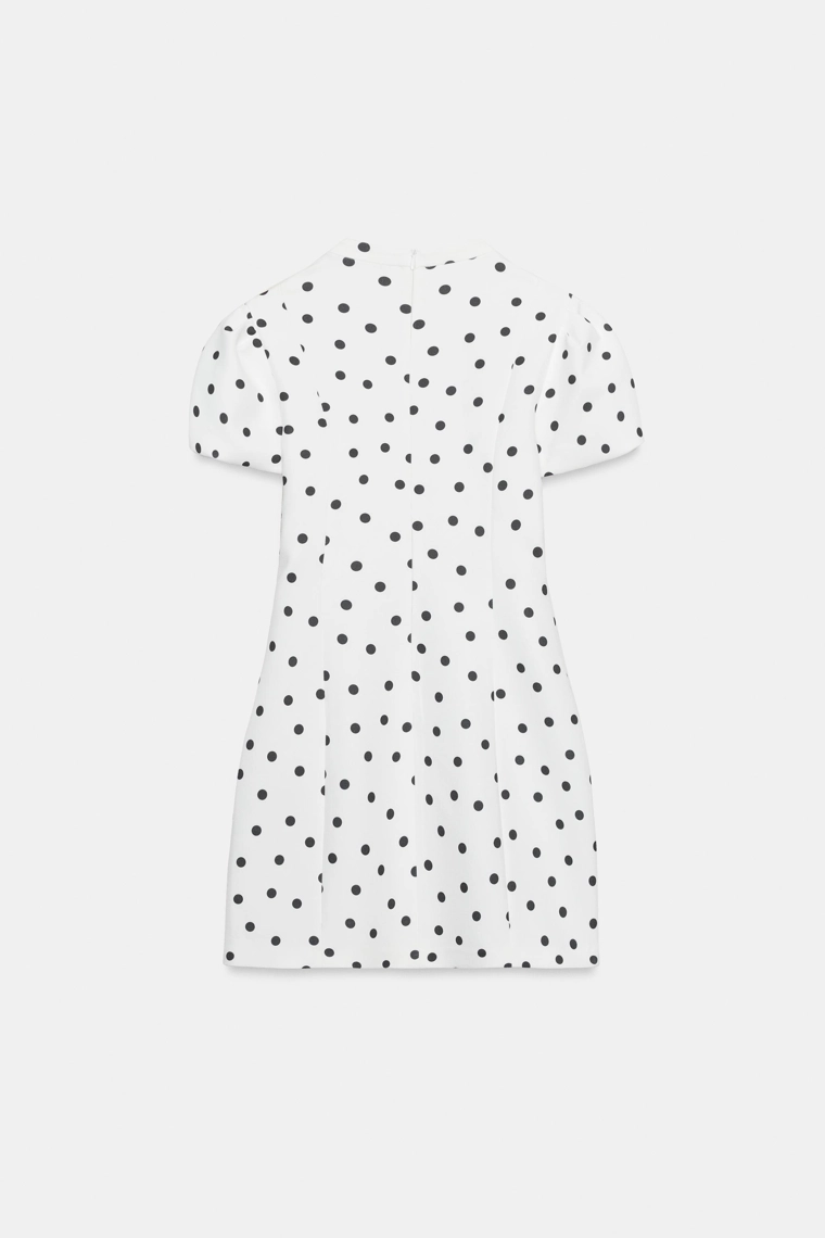 Платье с короткими рукавами-фонариками