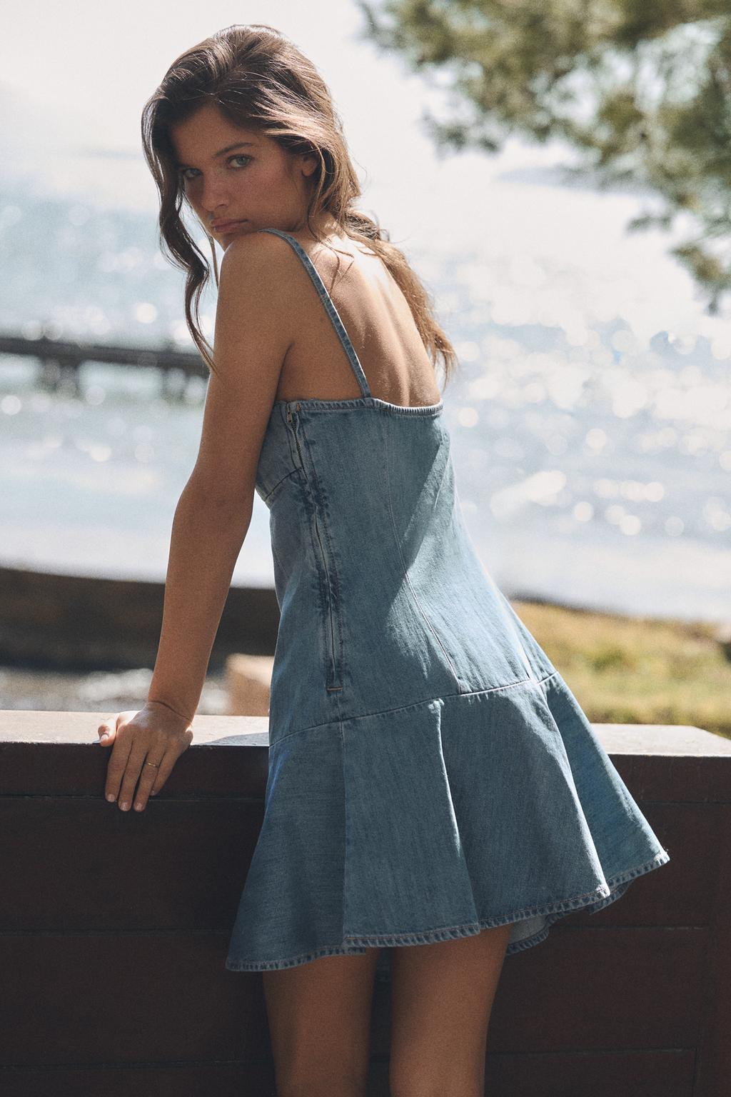 МИНИ-ПЛАТЬЕ ИЗ ДЕНИМА TRF