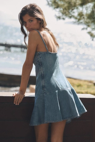 Мини-платье из денима Trf- Заказать в России