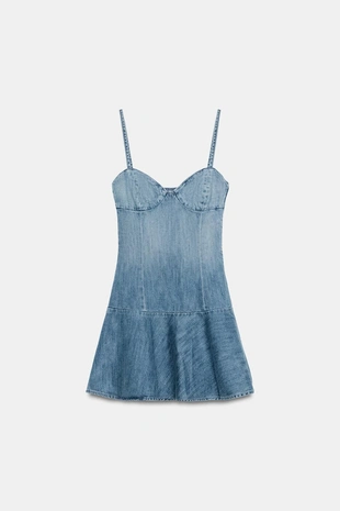 Мини-платье из денима Trf- Заказать в России