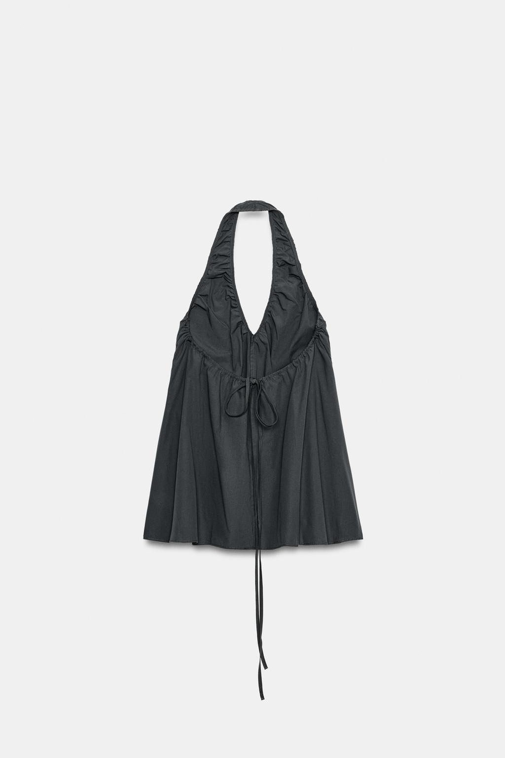 МИНИ-ПЛАТЬЕ ХАЛТЕР СО СБОРКАМИ