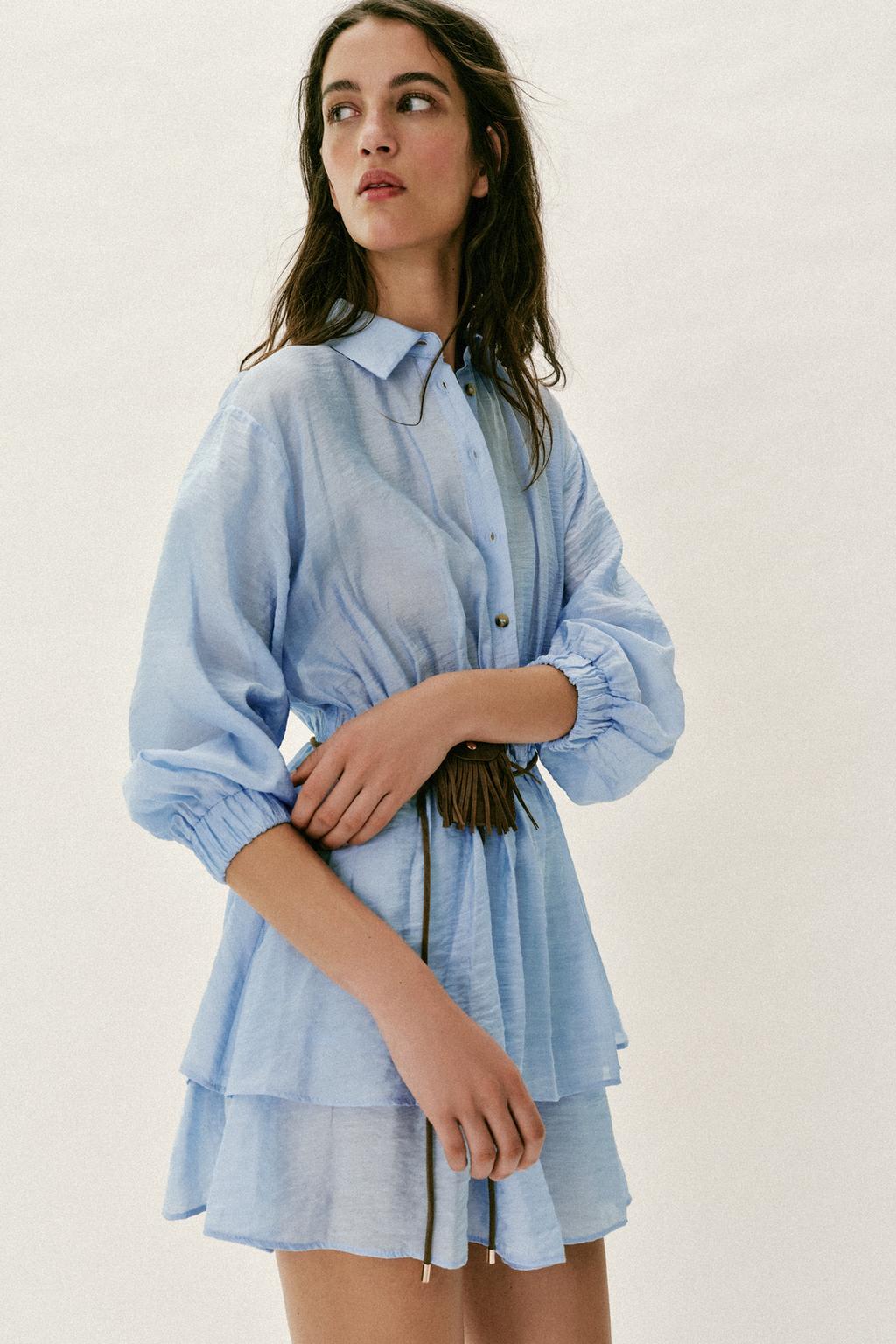 КОРОТКОЕ ПЛАТЬЕ С ПОЯСОМ И КАРМАНОМ