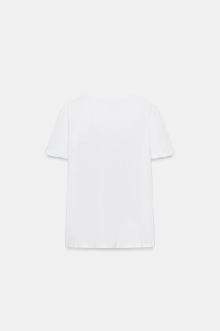 Футболка с металлизированным принтом- Заказать в России