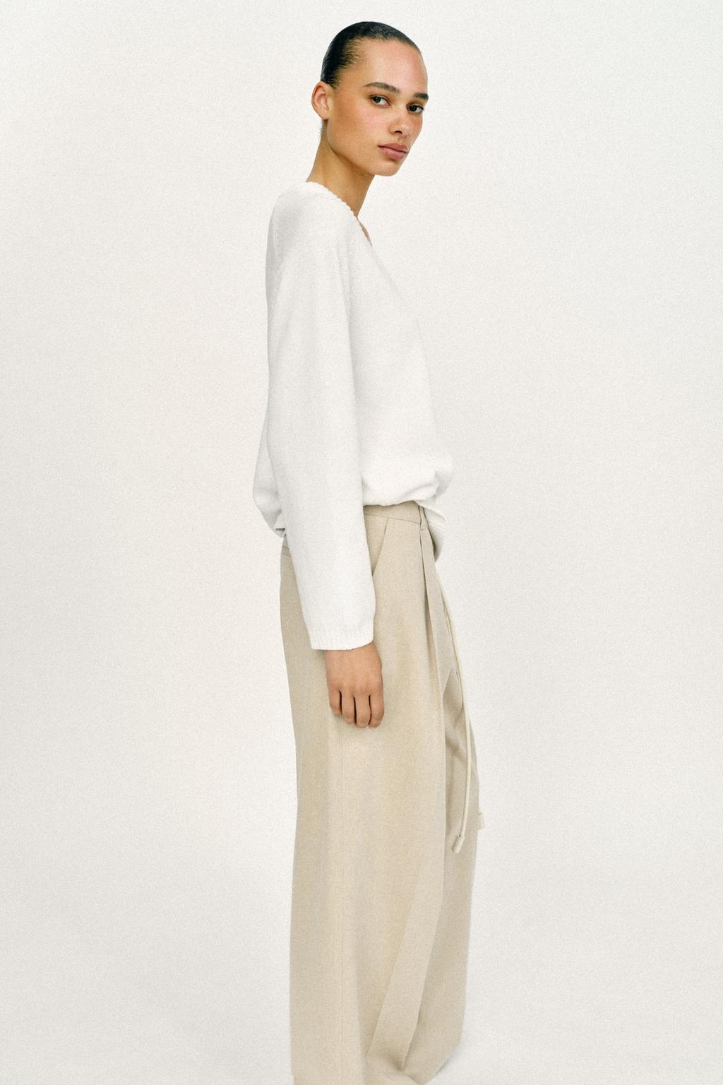 СВИТЕР С КРУГЛЫМ ВЫРЕЗОМ