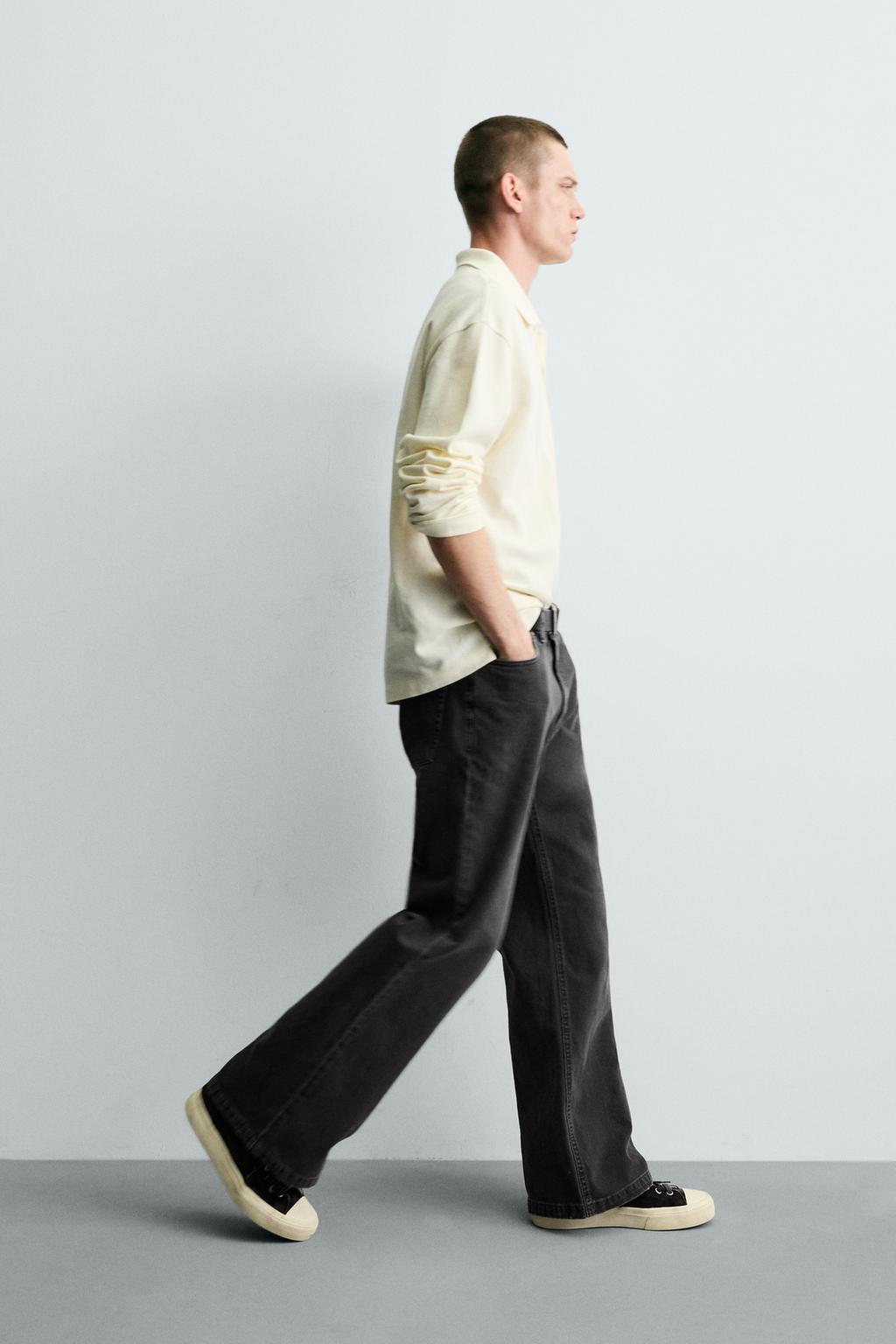 БРЮКИ FLARE FIT ИЗ ХЛОПКА С ТЕКСТУРОЙ