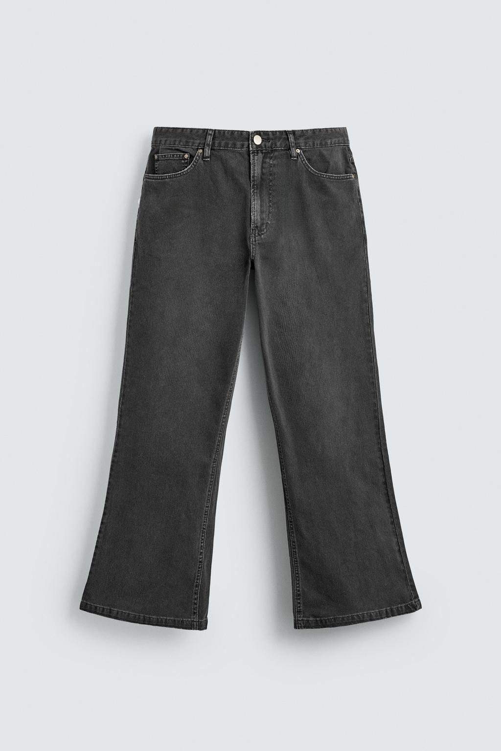 БРЮКИ FLARE FIT ИЗ ХЛОПКА С ТЕКСТУРОЙ