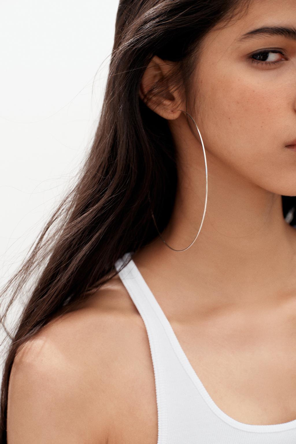 ТОНКИЕ СЕРЬГИ-КОЛЬЦА МАКСИ