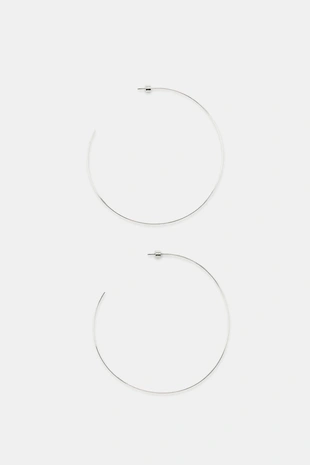 Тонкие серьги-кольца макси- Заказать в России