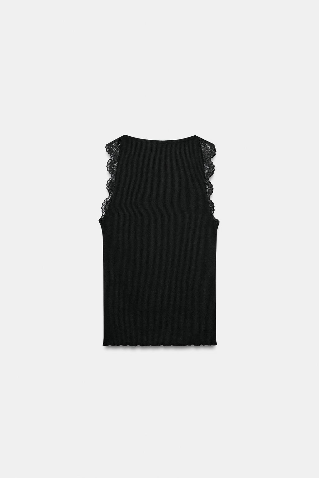 КРУЖЕВНОЙ ТОП В РУБЧИК