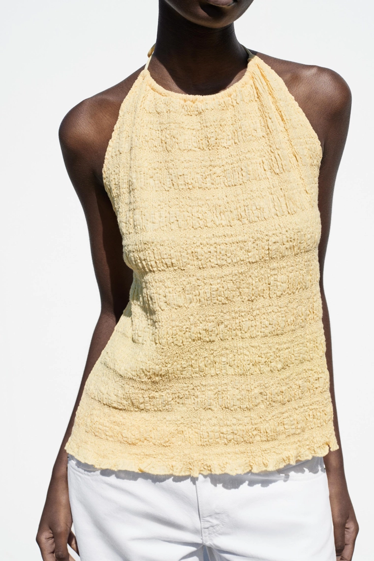 Топ с открытой спиной на завязках