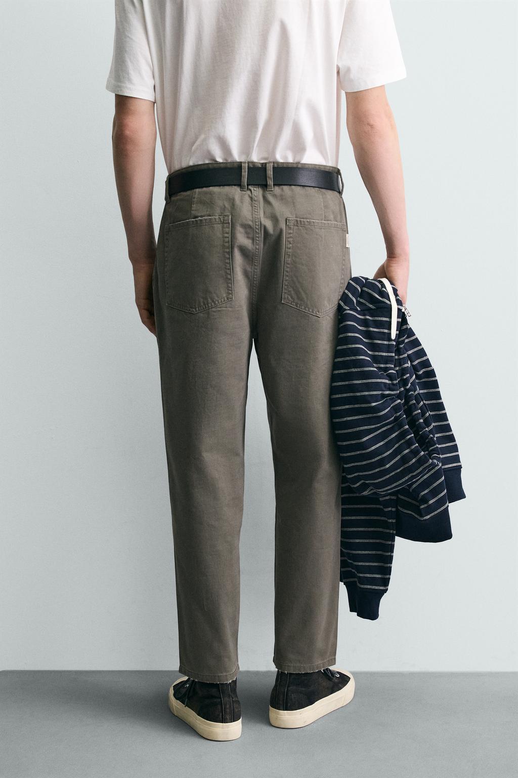 БРЮКИ CARROT FIT С ЭФФЕКТОМ ПОТЕРТОСТИ