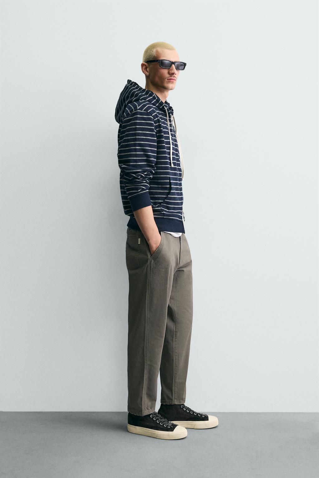 БРЮКИ CARROT FIT С ЭФФЕКТОМ ПОТЕРТОСТИ