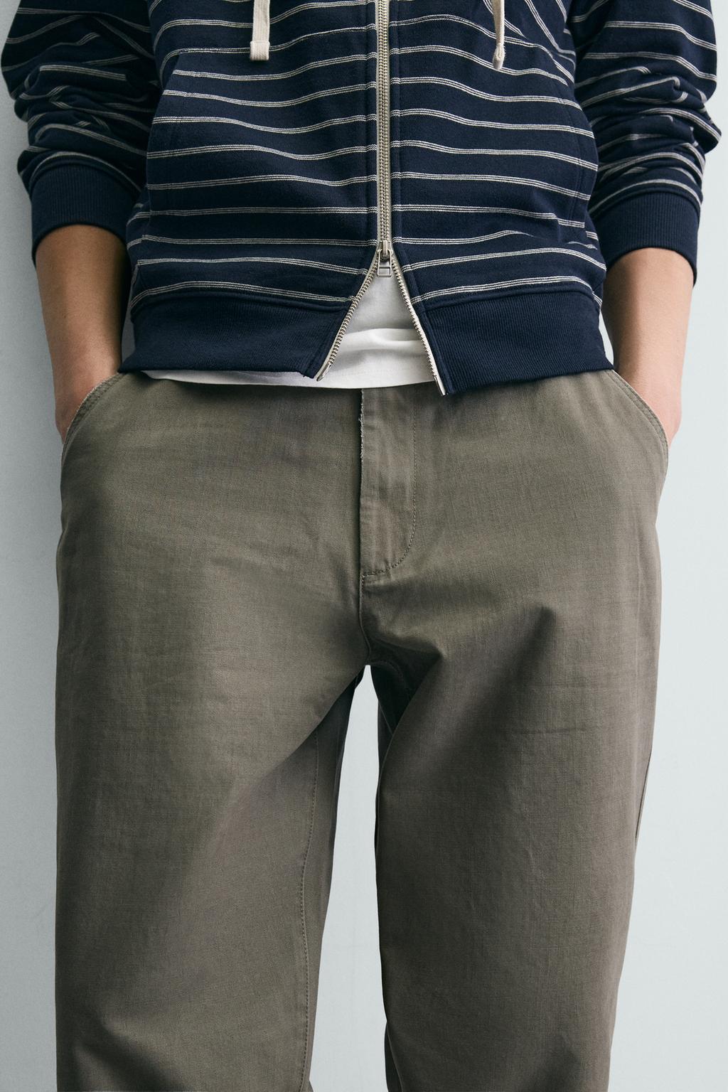 БРЮКИ CARROT FIT С ЭФФЕКТОМ ПОТЕРТОСТИ