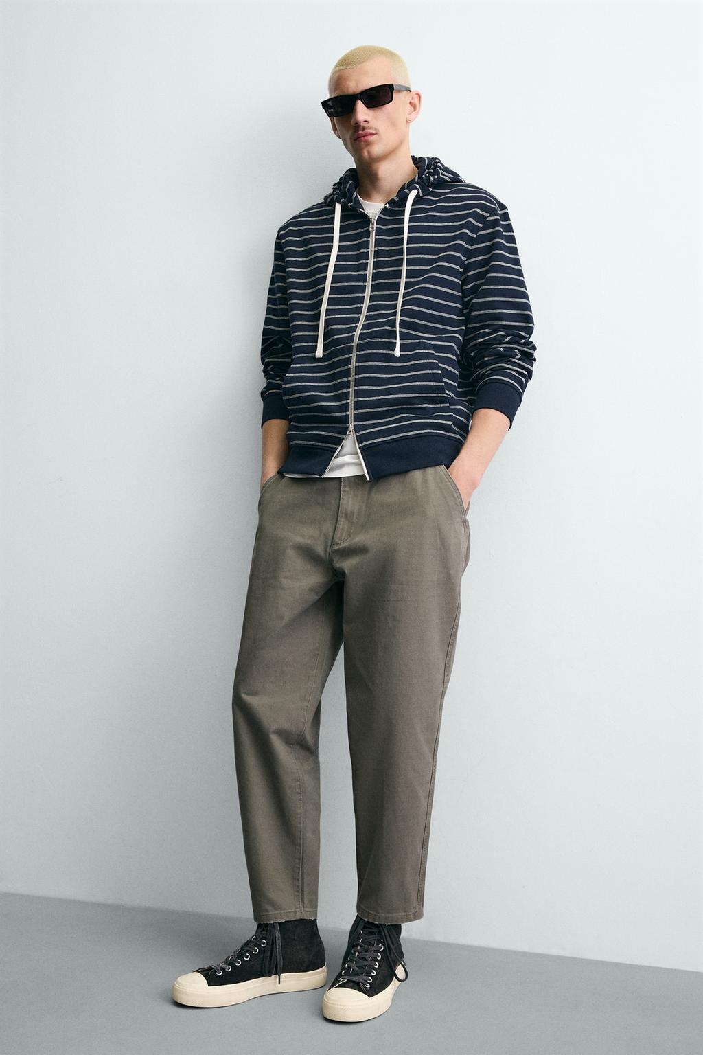 БРЮКИ CARROT FIT С ЭФФЕКТОМ ПОТЕРТОСТИ