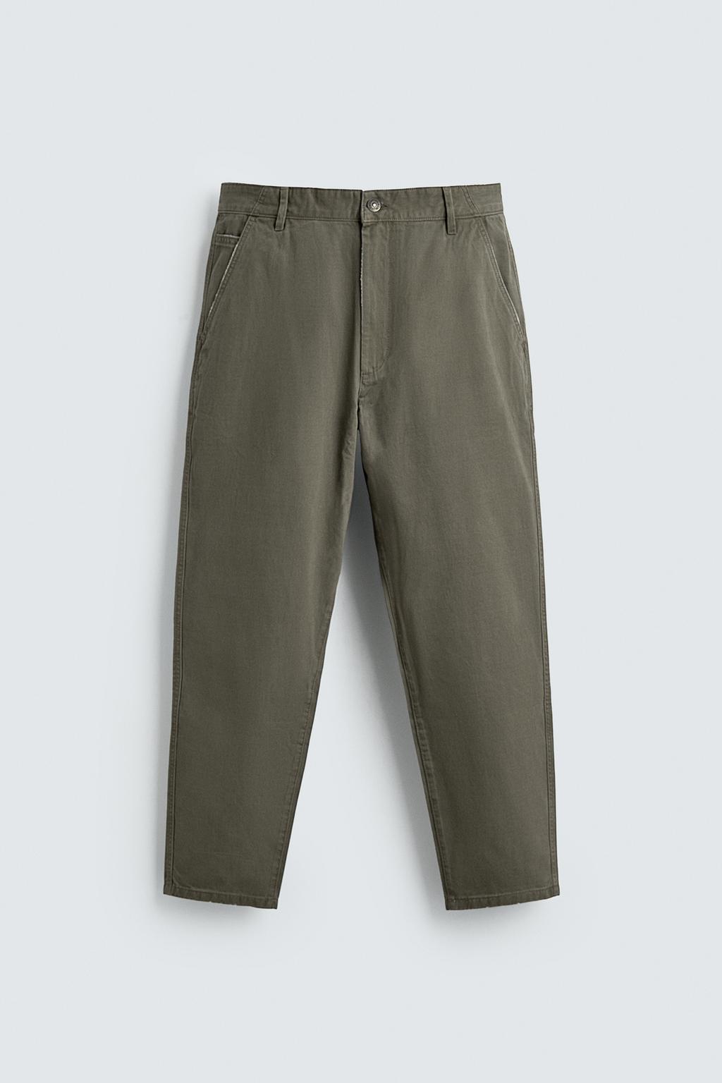 БРЮКИ CARROT FIT С ЭФФЕКТОМ ПОТЕРТОСТИ