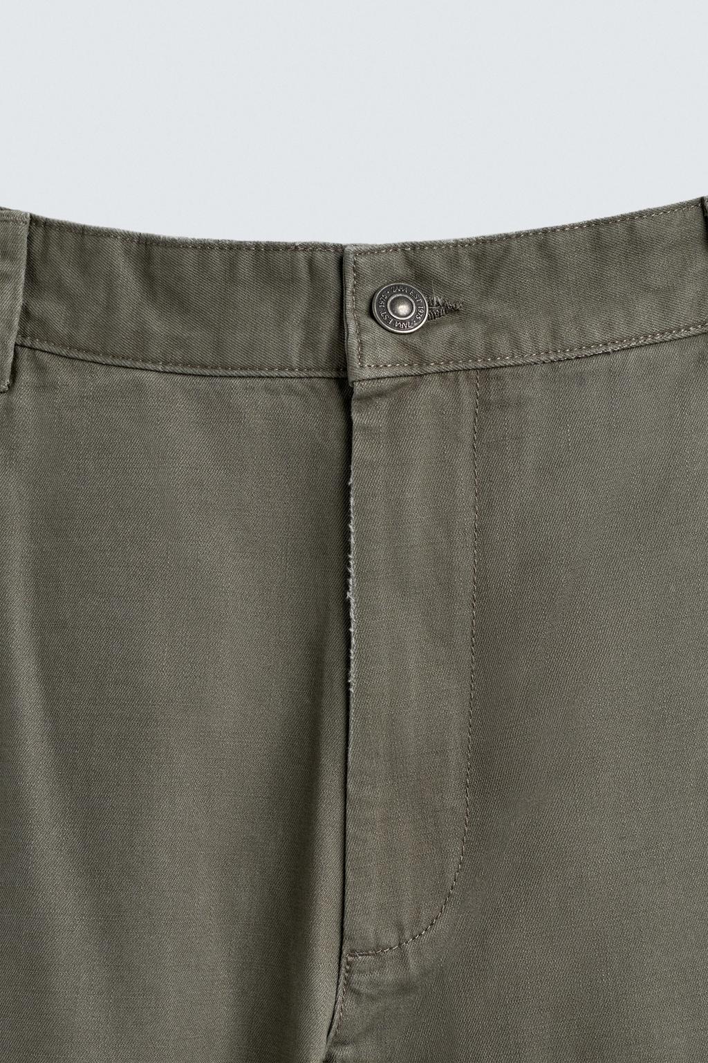 БРЮКИ CARROT FIT С ЭФФЕКТОМ ПОТЕРТОСТИ