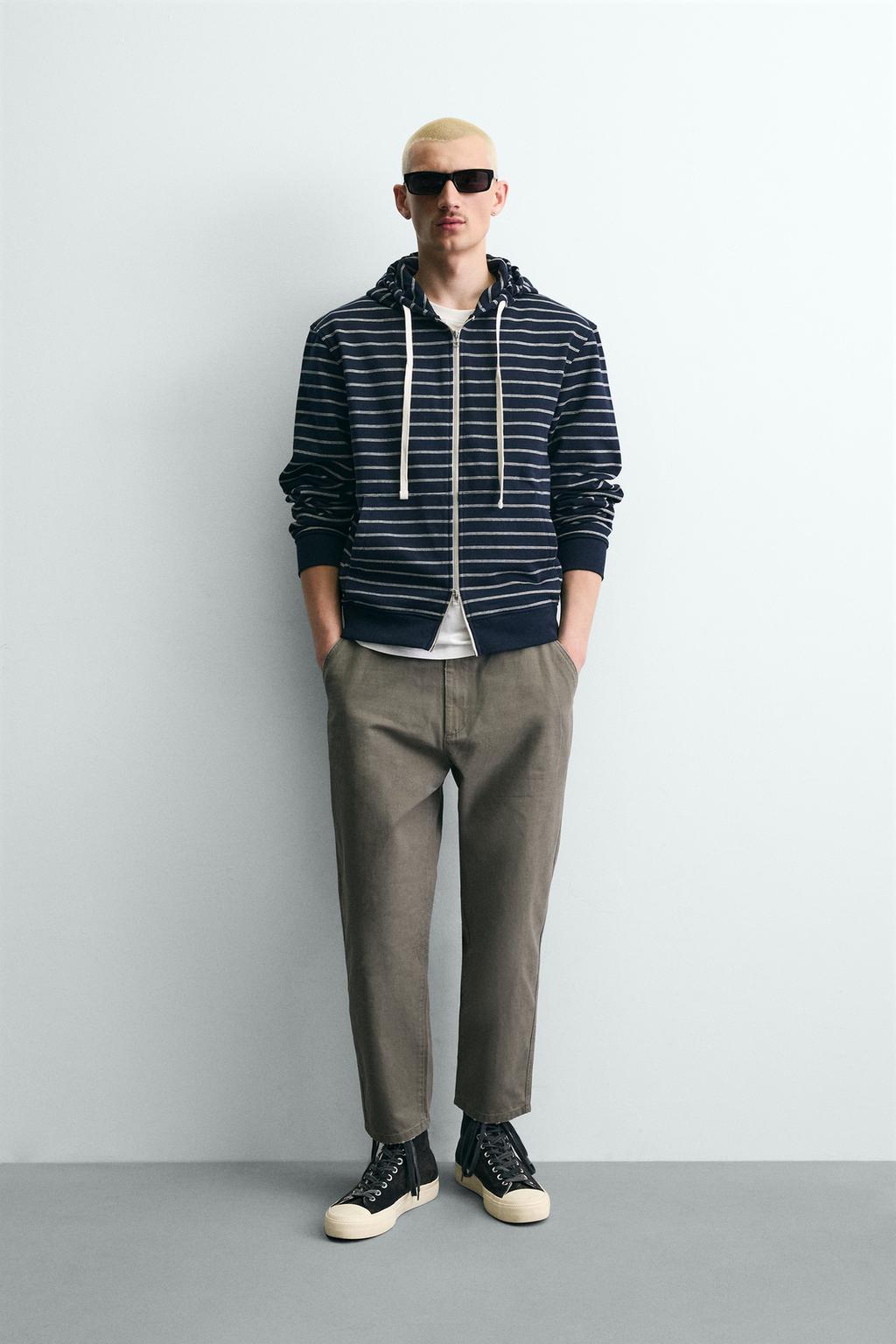 БРЮКИ CARROT FIT С ЭФФЕКТОМ ПОТЕРТОСТИ