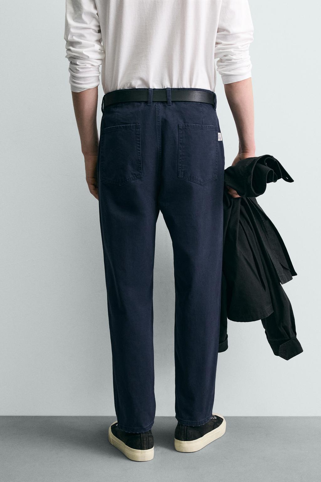 БРЮКИ CARROT FIT С ЭФФЕКТОМ ПОТЕРТОСТИ