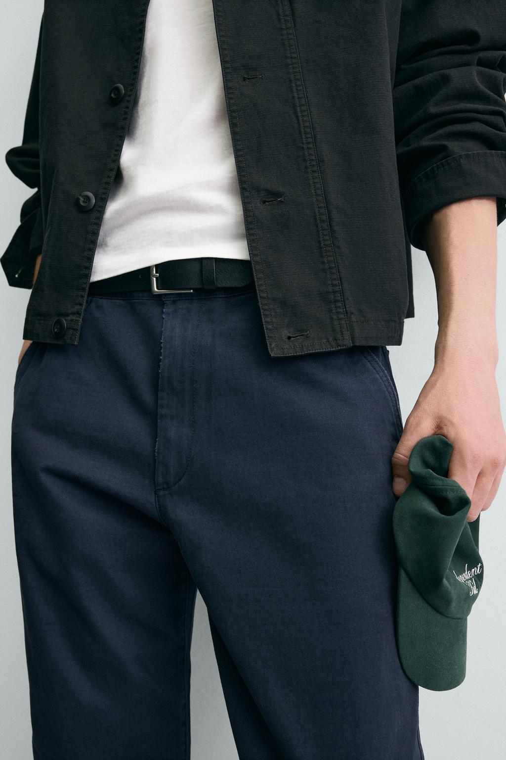 БРЮКИ CARROT FIT С ЭФФЕКТОМ ПОТЕРТОСТИ