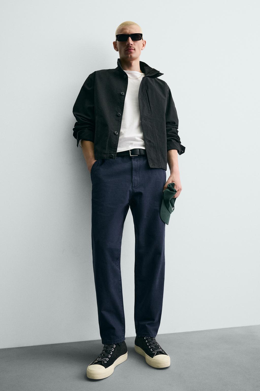 БРЮКИ CARROT FIT С ЭФФЕКТОМ ПОТЕРТОСТИ