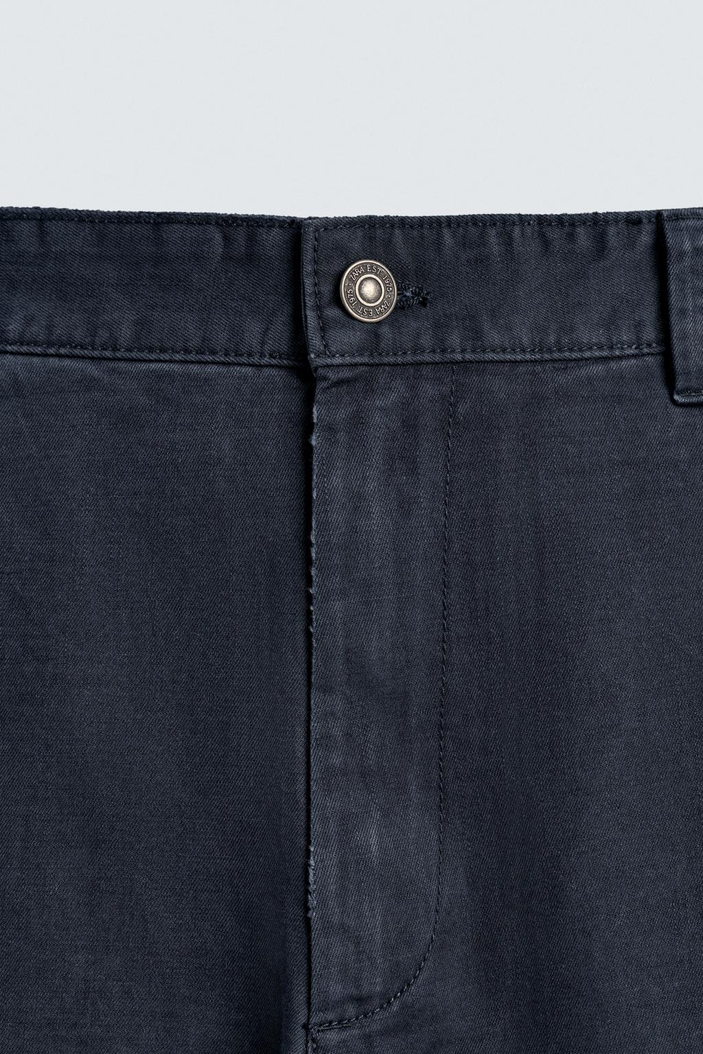 БРЮКИ CARROT FIT С ЭФФЕКТОМ ПОТЕРТОСТИ