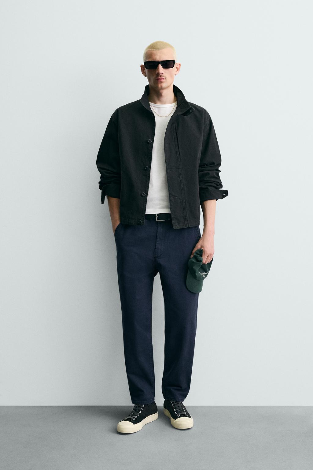 БРЮКИ CARROT FIT С ЭФФЕКТОМ ПОТЕРТОСТИ