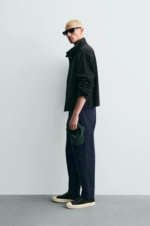 Брюки Carrot Fit с эффектом потертости